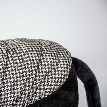 Dog jacket puffer black/white - Detail 1