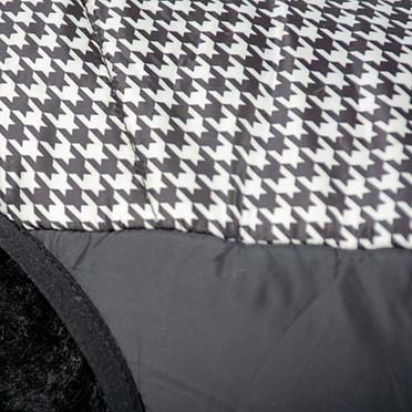 Dog jacket puffer black/white - Detail 3