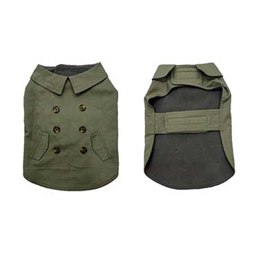 Dog jacket trench coat green - <Product shot>
