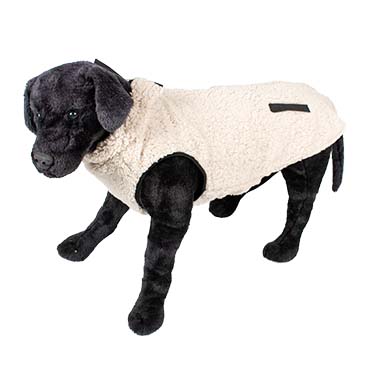 Dog jacket sheep skin black/white - Sceneshot