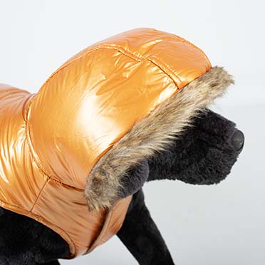 Dog jacket puffer orange - Detail 3