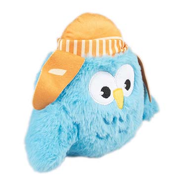 Plush owl boy blue - Product shot