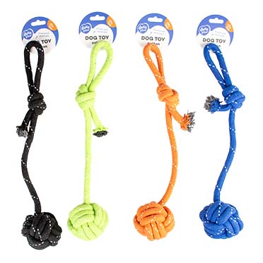 Scooby rope dummy ball mixed colors - Facing