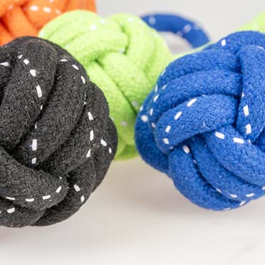 Scooby rope dummy ball with loop mixed colors - Detail 1