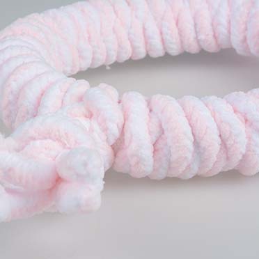 Puppy soft touwring roze/wit - Detail 1