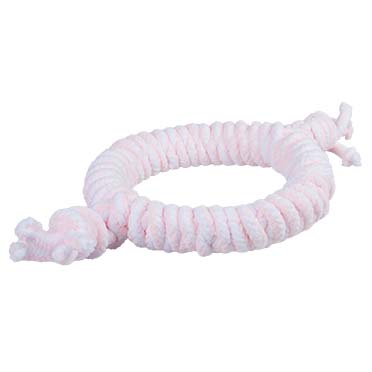 Puppy soft touwring roze/wit - Product shot