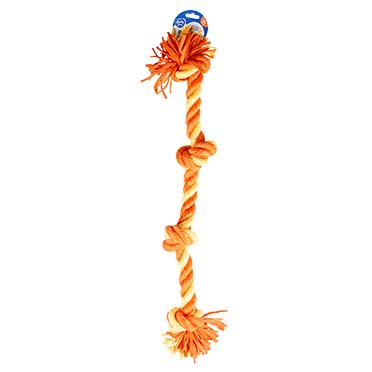 Sweater rope with 4 knots orange/yellow - Verpakkingsbeeld