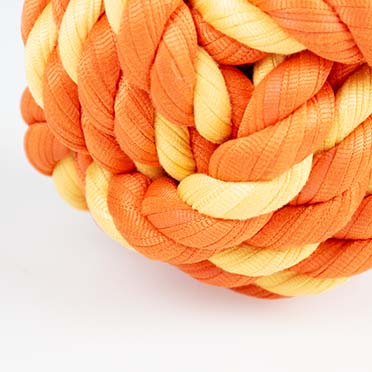 Sweater balle en corde orange/jaune - Detail 1