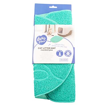 Cat litter mat rounded paw petrol - Verpakkingsbeeld