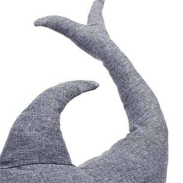 Eco pluche dolfijn grijs - Detail 3