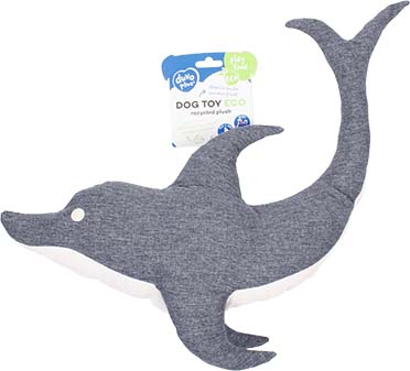 Eco pluche dolfijn grijs - Facing