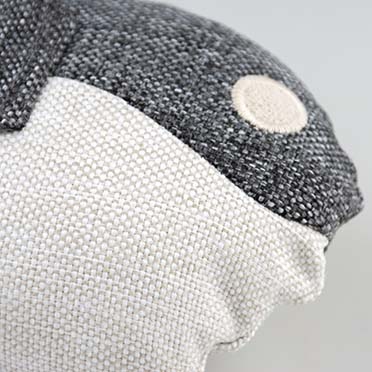 Eco plush fish fugu grey - Detail 2