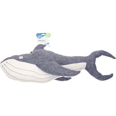 Eco pluche walvis grijs - Facing