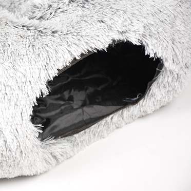 Snug cat tunnel & donut bed light grey - Detail 1