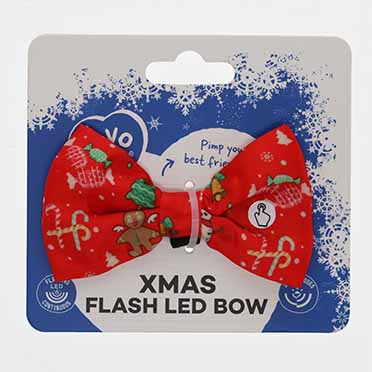 Xmas flash led bow red - Verpakkingsbeeld