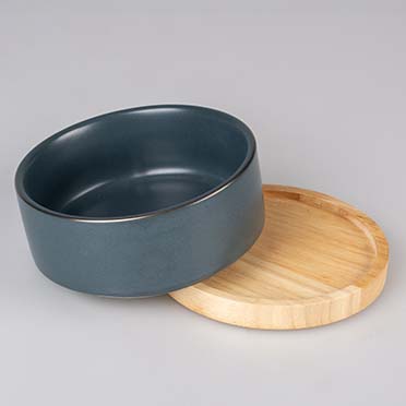 Feeding bowl stone timber blue - Detail 2