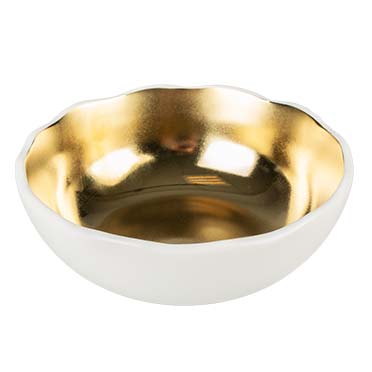 Feeding bowl stone organic white/gold - <Product shot>
