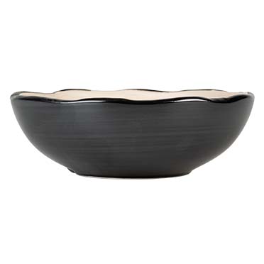 Feeding bowl stone organic black/white - Facing