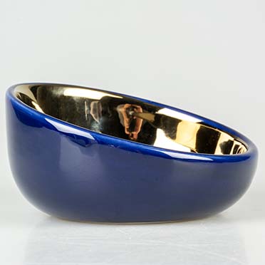 Feeding bowl stone obliq gold blue/gold - Detail 3