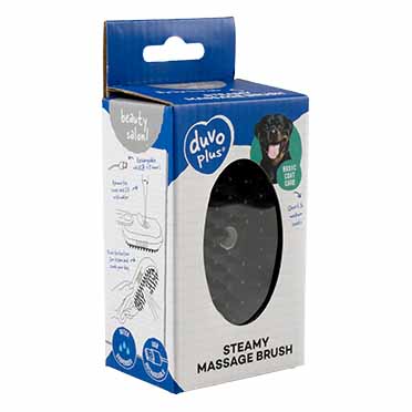 Steamy massage brush black - Verpakkingsbeeld