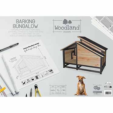 Woodland Design hondenhuis Barking Bungalow Houtkleurig - Verpakkingsbeeld