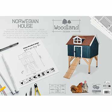 Woodland Design Hühnerstall Norwegian House Mehrfarbig - Verpakkingsbeeld