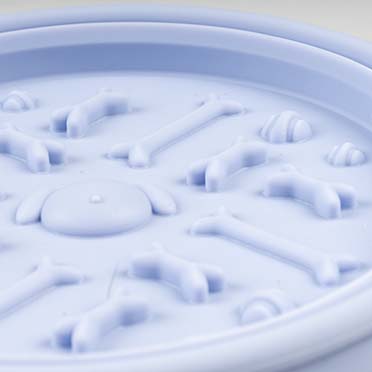 Reisenapf mit Leckmatte Lila - Detail 1