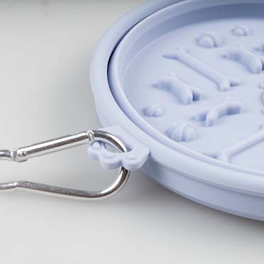 Reisenapf mit Leckmatte Lila - Detail 2