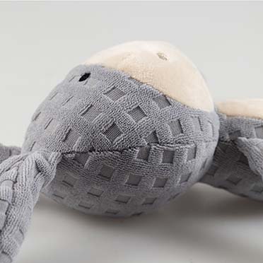 Plush rabbit crackle & snuffle Grey - Detail 2