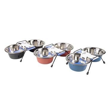 Dinner set draadstaander + kommen Gemengde kleuren - Verpakkingsbeeld