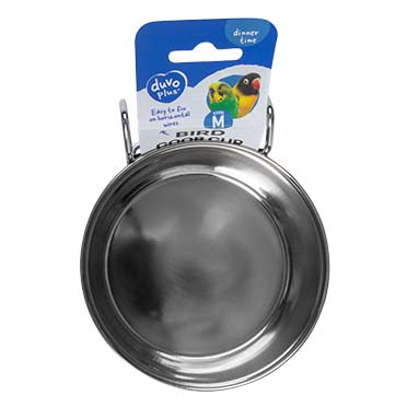 Futternapf Vogel Inox + Haken Silber - Verpakkingsbeeld