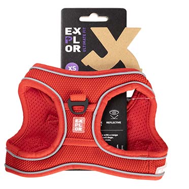 Ultimate fit perro pequeño arnés Rojo - Verpakkingsbeeld