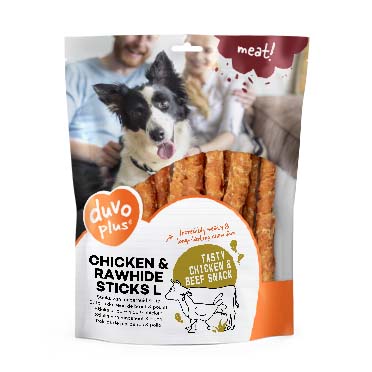 meat! bâtonnets de peau de bœuf & poulet - Verpakkingsbeeld