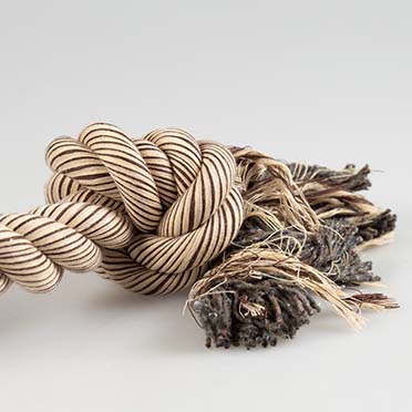 Flossy touw met 3 knopen Bruin - Detail 2