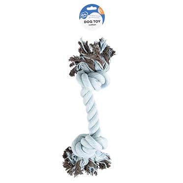 Flossy touw met 2 knopen Blauw - Verpakkingsbeeld