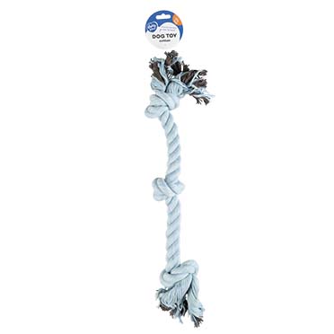 Flossy touw met 3 knopen Blauw - Verpakkingsbeeld