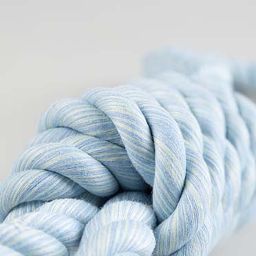 Flossy tuggertouw met 2 lussen Blauw - Detail 1