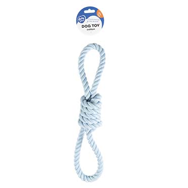 Flossy tuggertouw met 2 lussen Blauw - Verpakkingsbeeld