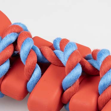 Rubrop tuggertouw met vis Rood - Detail 1