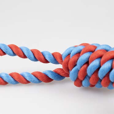 Rubrop tuggertouw met vis Rood - Detail 2