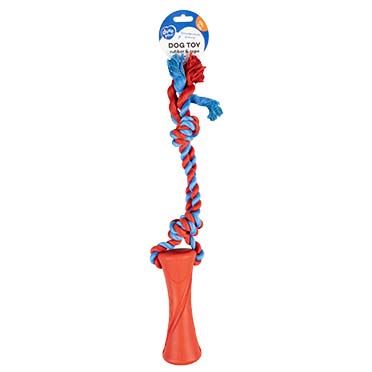 Rubrop tuggertouw met halter Rood - Verpakkingsbeeld