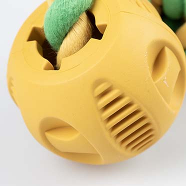 Rubrop dumbbell rope with 2 balls Yellow - Detail 1