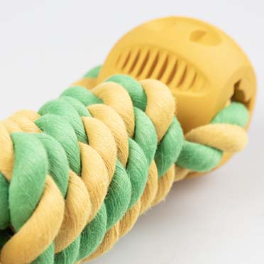 Rubrop dumbbell rope with 2 balls Yellow - Detail 2