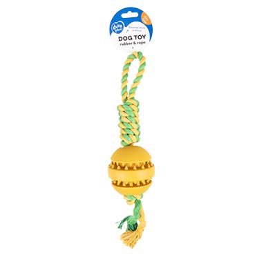 Rubrop tug rope with ball Yellow - Verpakkingsbeeld