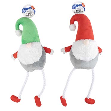 Xmas pluche kabouter met touw Gemengde kleuren - Facing