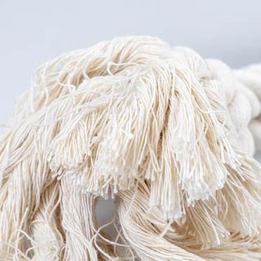 ECO Cotton touw met 3 knopen & lus Wit - Detail 2