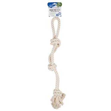 ECO Cotton touw met 3 knopen & lus Wit - Verpakkingsbeeld