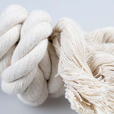 ECO Cotton touw met 2 knopen & lus Wit - Detail 1