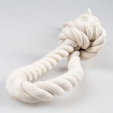 ECO Cotton touw met 2 knopen & lus Wit - Detail 3