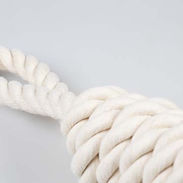 ECO Cotton tuggertouw met 1 lus Wit - Detail 1